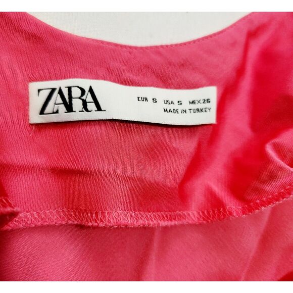 Zara Women’s Pink Satin Effect Slip Dress size M - Picture 10 of 11